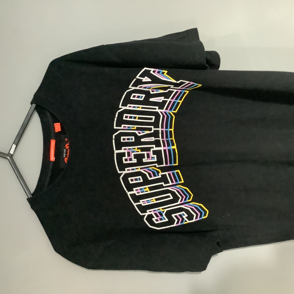 Superdry The Box Tee Crew Neck T Shirt - Size M - Black - P2P 20โ - Picture 6 of 7